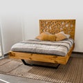 Kit de Base de cama Flotante + Respaldo Artewood Mosaico (2 plazas) // Incluye Colchón