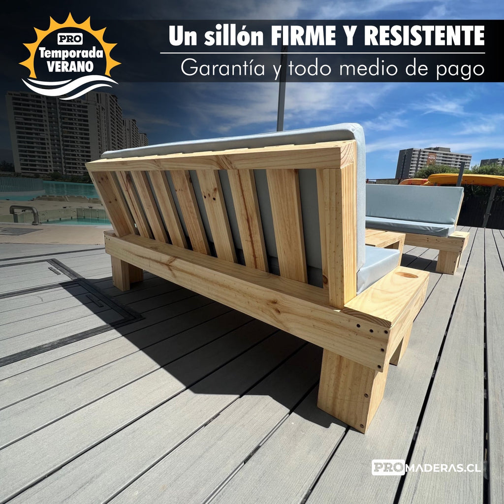 Kit Comedor de Terraza + 3 Sillones de Terraza // Incluye Cojines de Regalo